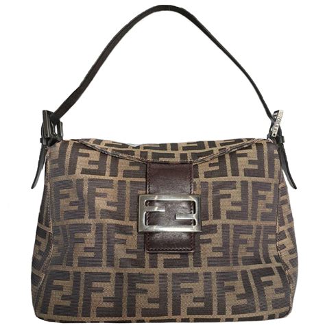 fendi signature monogram shoulder bag|fendi old baguette 1990.